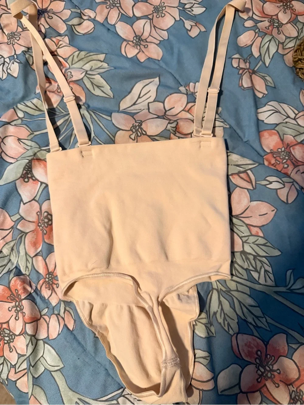 SKIMS Cream Kids One-Piece Bodysuit with Adjustable Straps